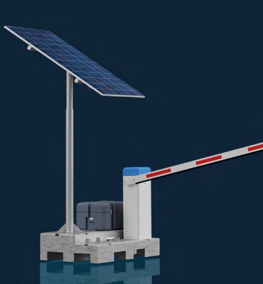 Schrankensystem mit Solarpanel